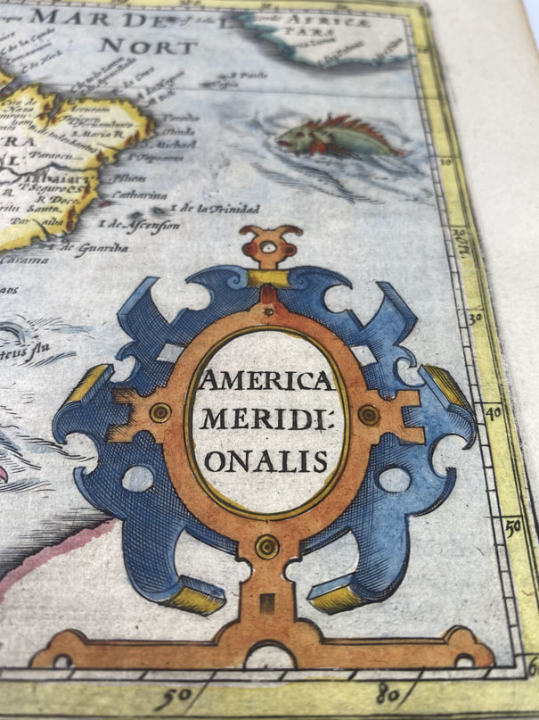 Mapa antiguo de Sudamérica