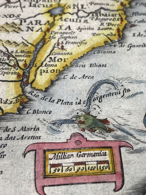 Mapa antiguo de Sudamérica