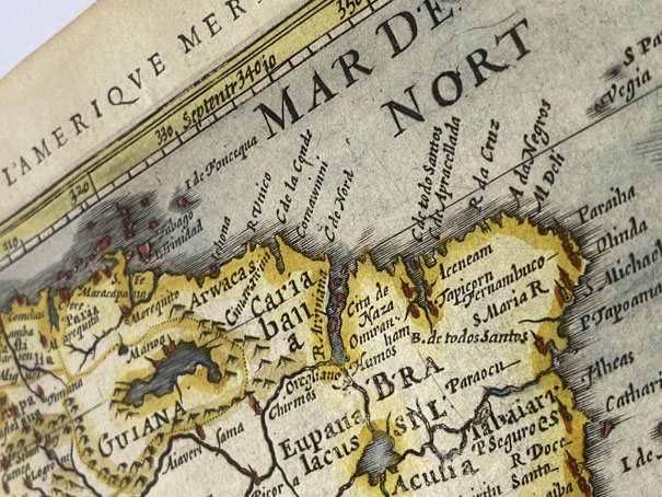 Mapa antiguo de Sudamérica