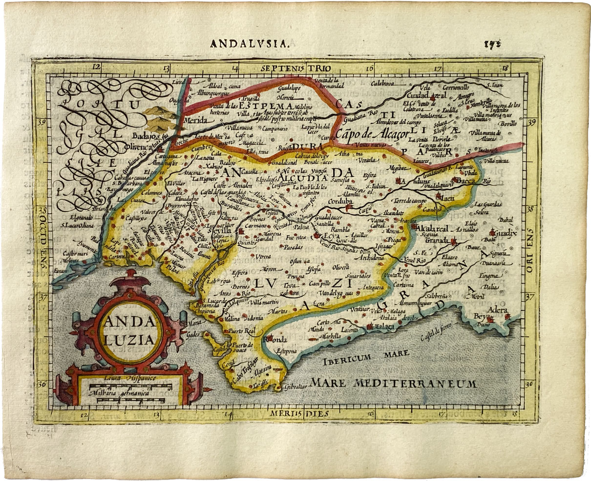 Mapa antiguo de Andalucía