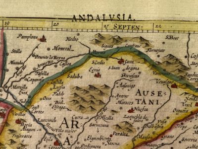 Mapa antiguo de Aragón y Cataluña
