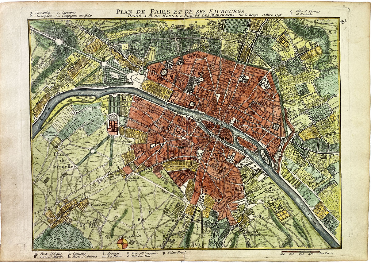 Mapa Antiguo de París