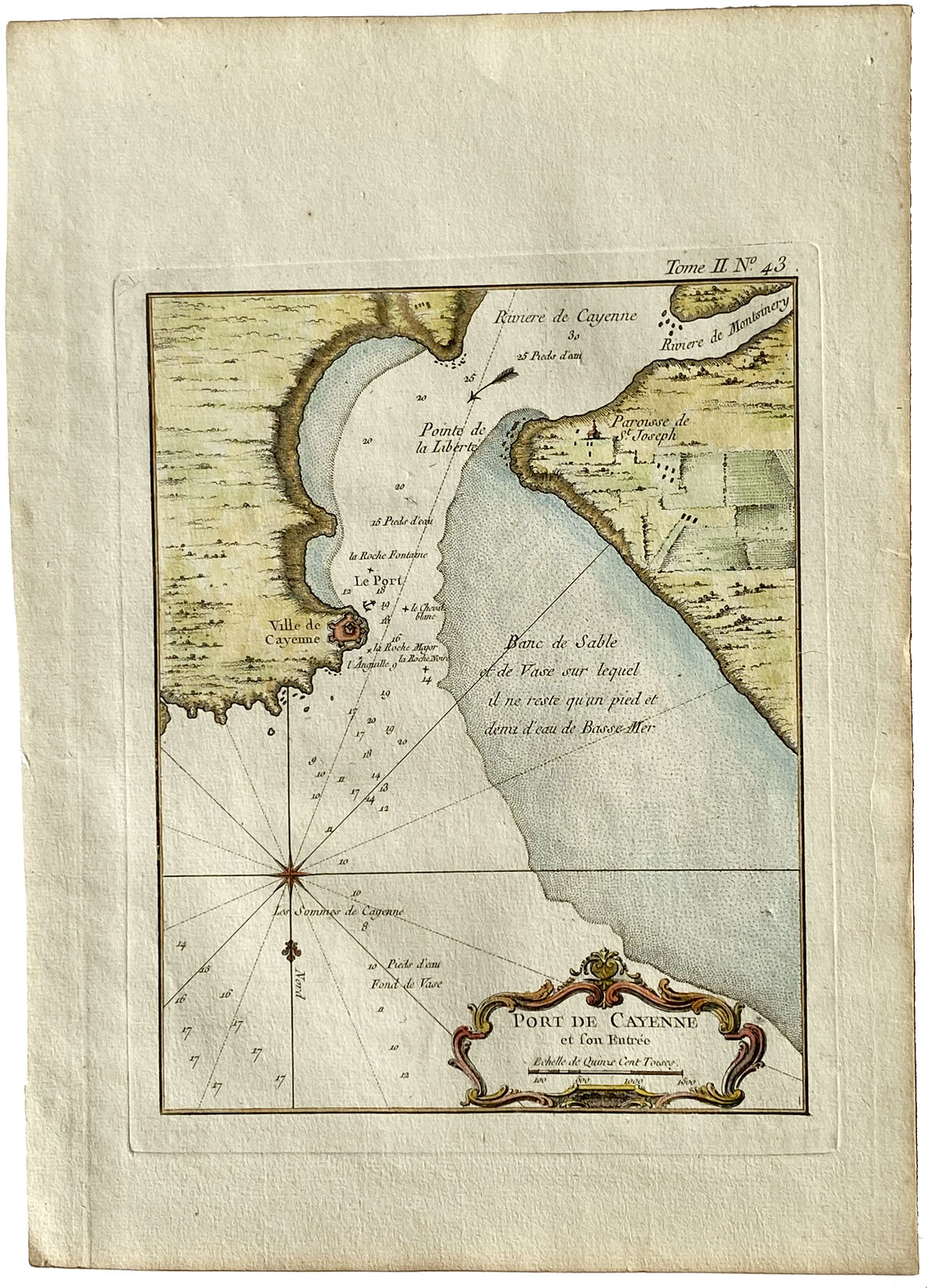 Mapa antiguo de la Guayana Francesa
