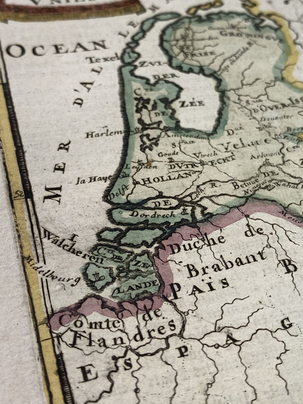 Mapa Antiguo de Países Bajos