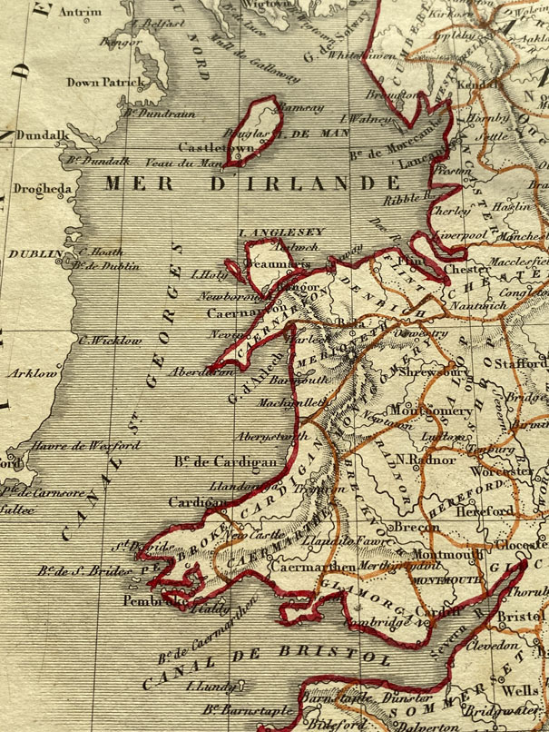 Mapa antiguo de Inglaterra