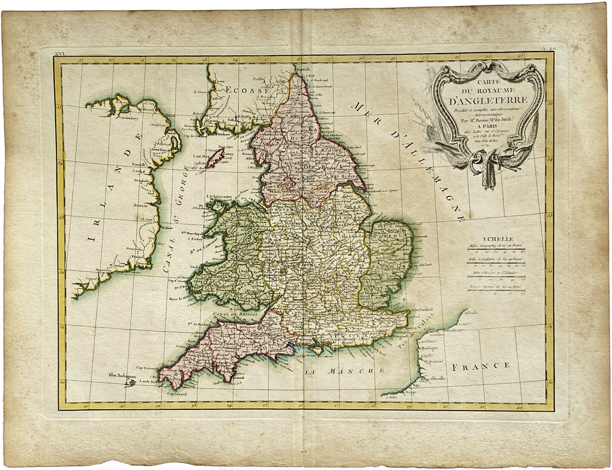 Mapa Antiguo de Inglaterra