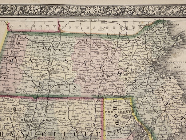 Mapa antiguo de Estados Unidos