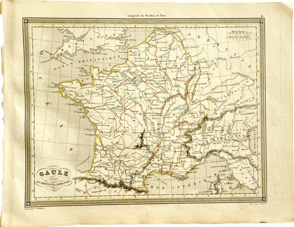 Mapa Antiguo de Francia