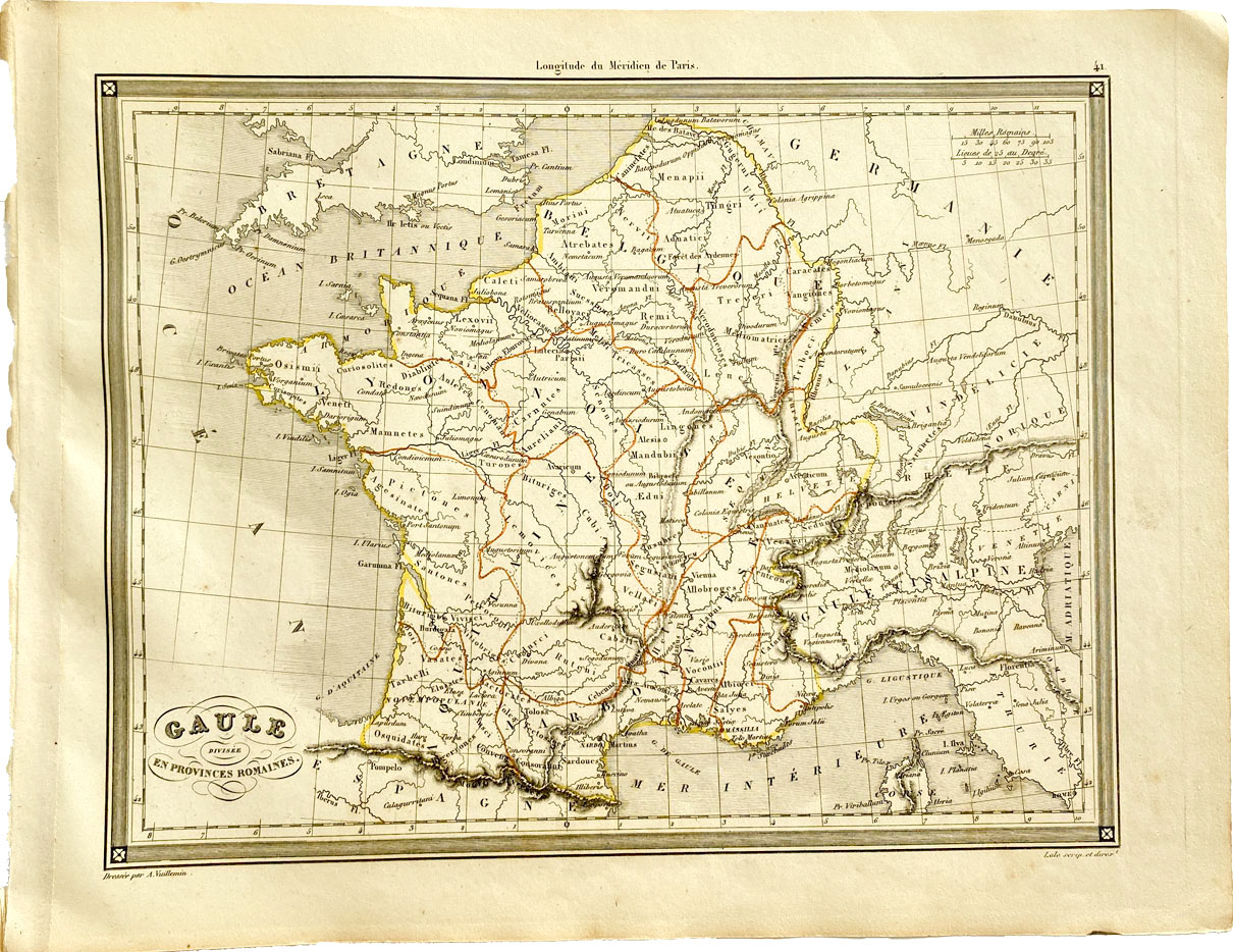 Mapa Antiguo de Francia