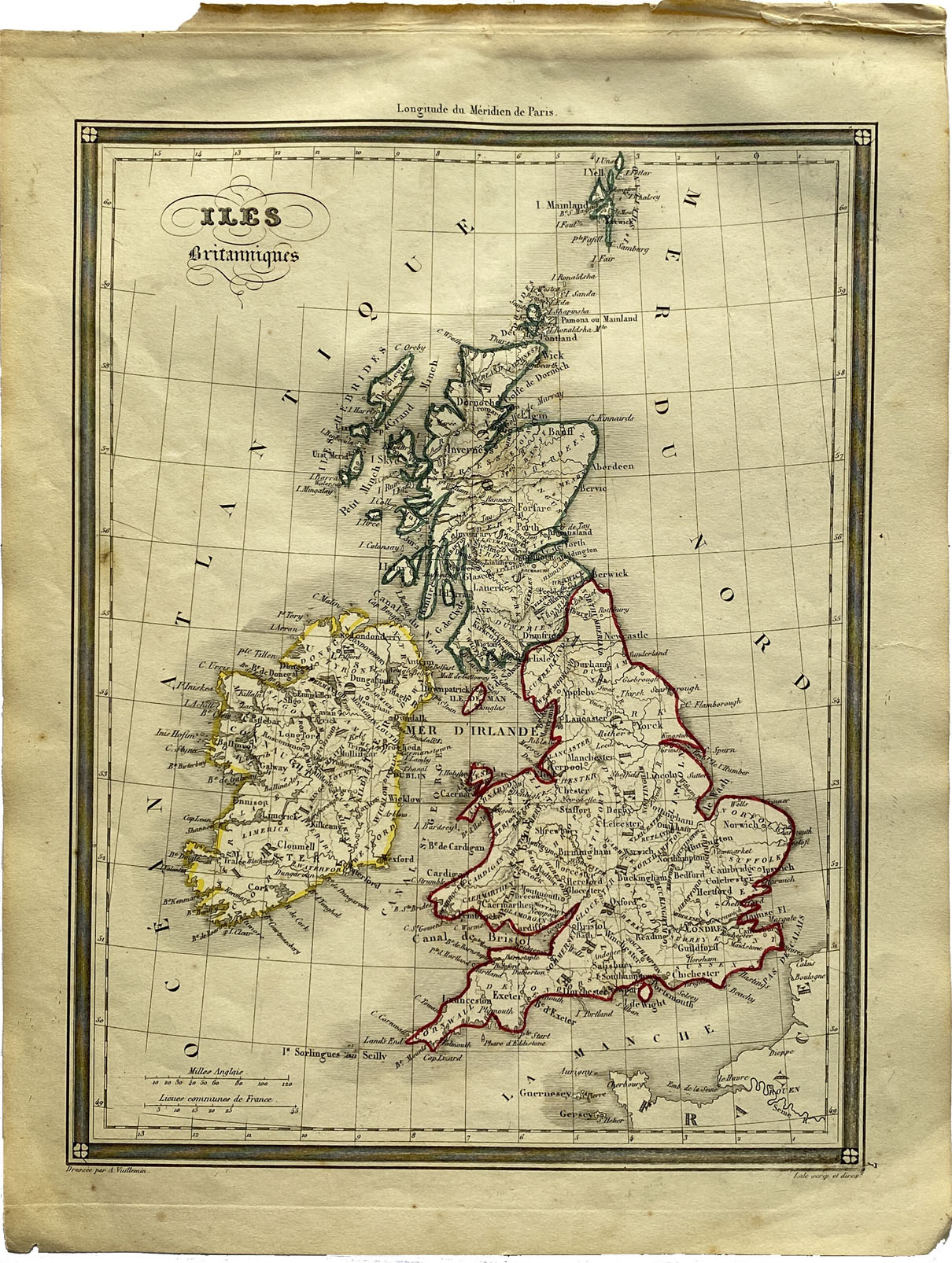 Mapa antiguo de Reino Unido