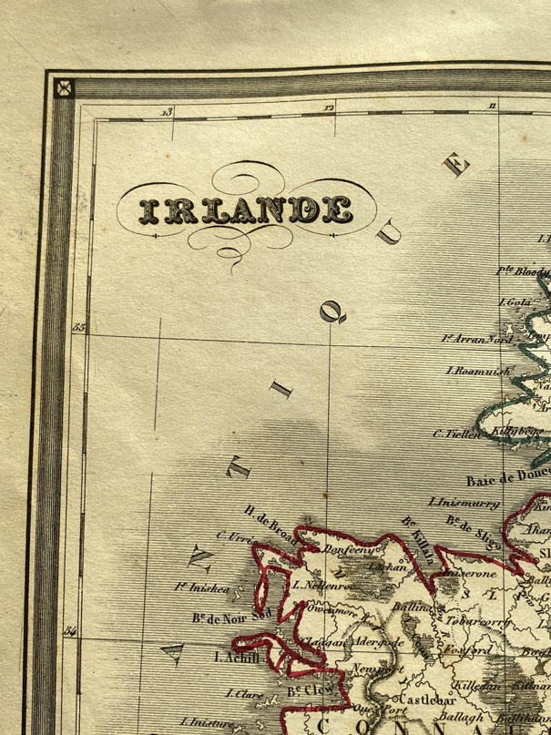 Mapa antiguo de Irlanda