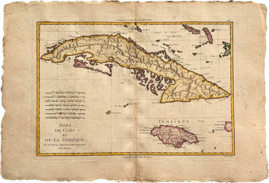 Mapa antiguo de Cuba