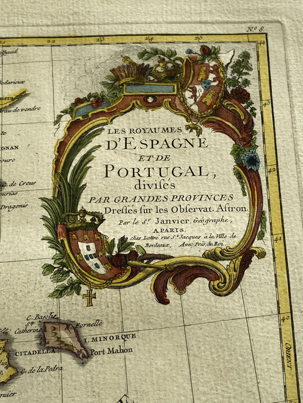 Mapa Antiguo de España y Portugal