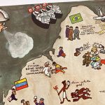 Mapa antiguo de Sudamérica