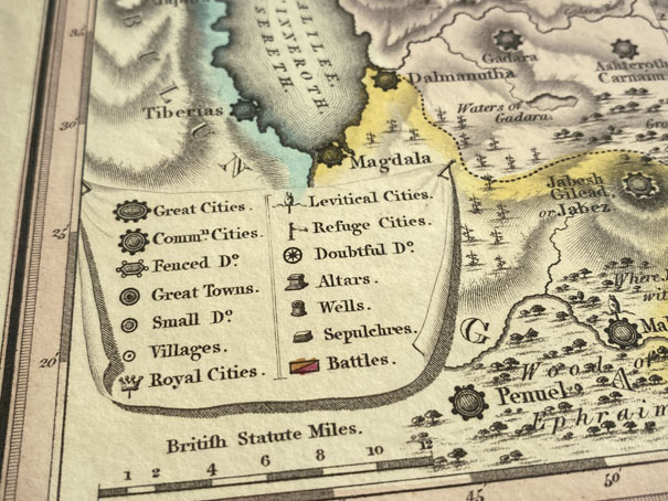Mapa antiguo de Israel