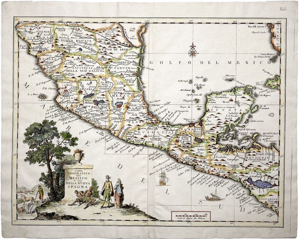Mapa antiguo de Yucatán México