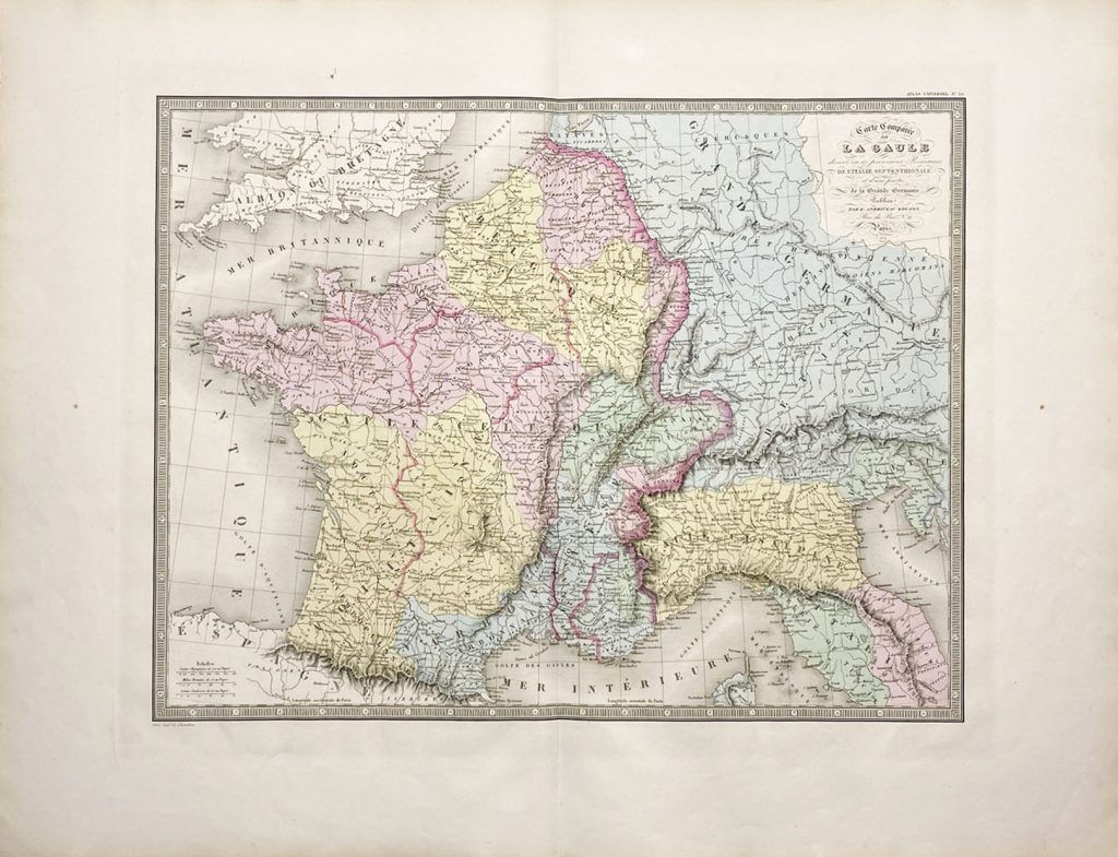 Mapa antiguo de Francia