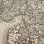 Mapa antiguo de Suecia, Noruega, Finlandia y Dinamarca