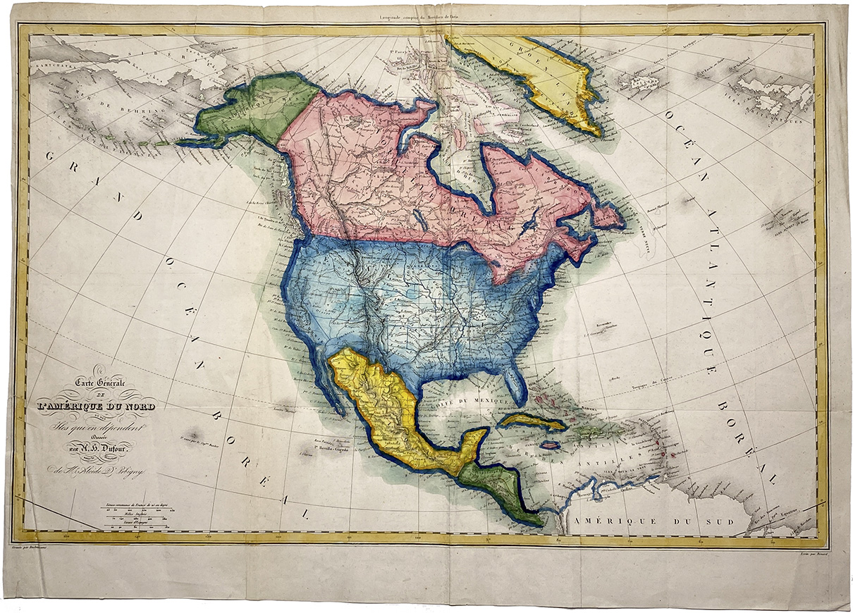 Mapa antiguo de Norteamérica