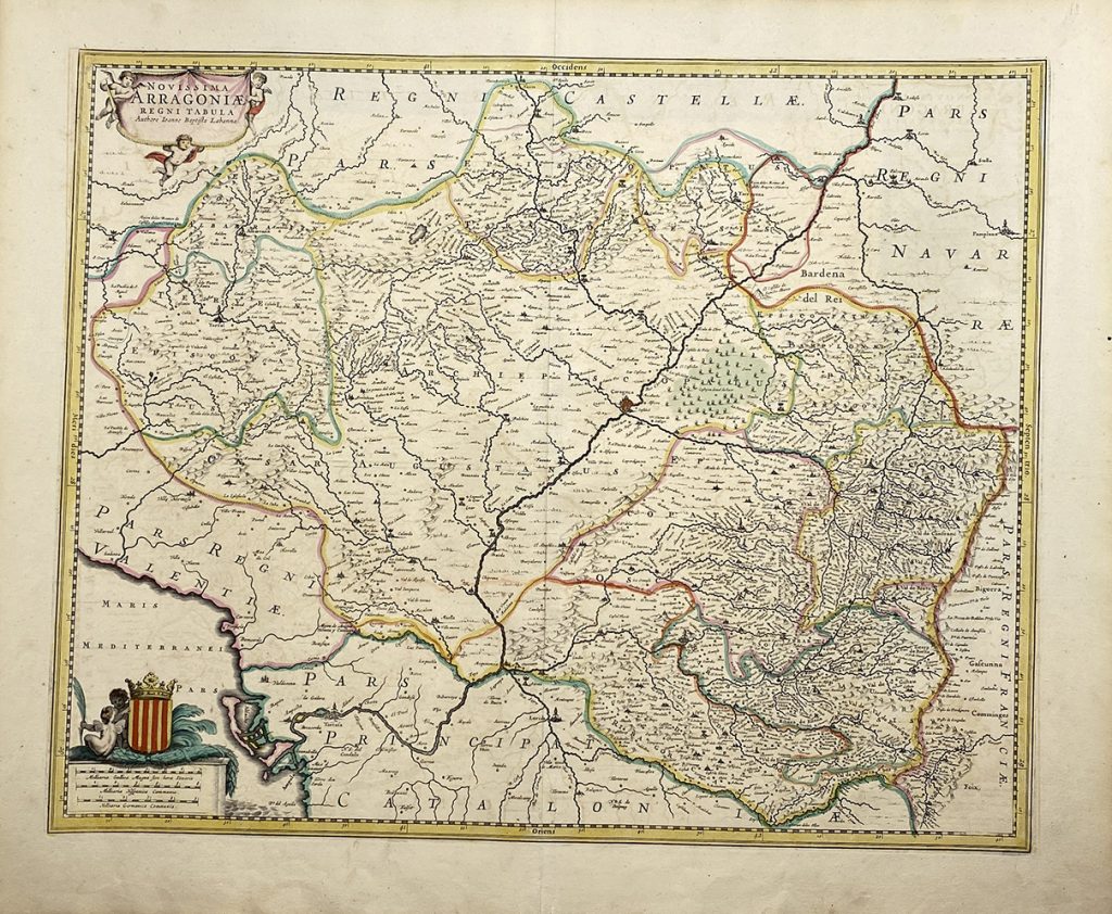 Mapa antiguo de Aragón
