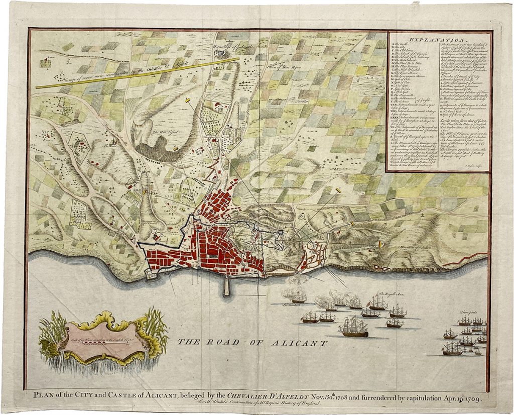 Mapa antiguo de España Alicante
