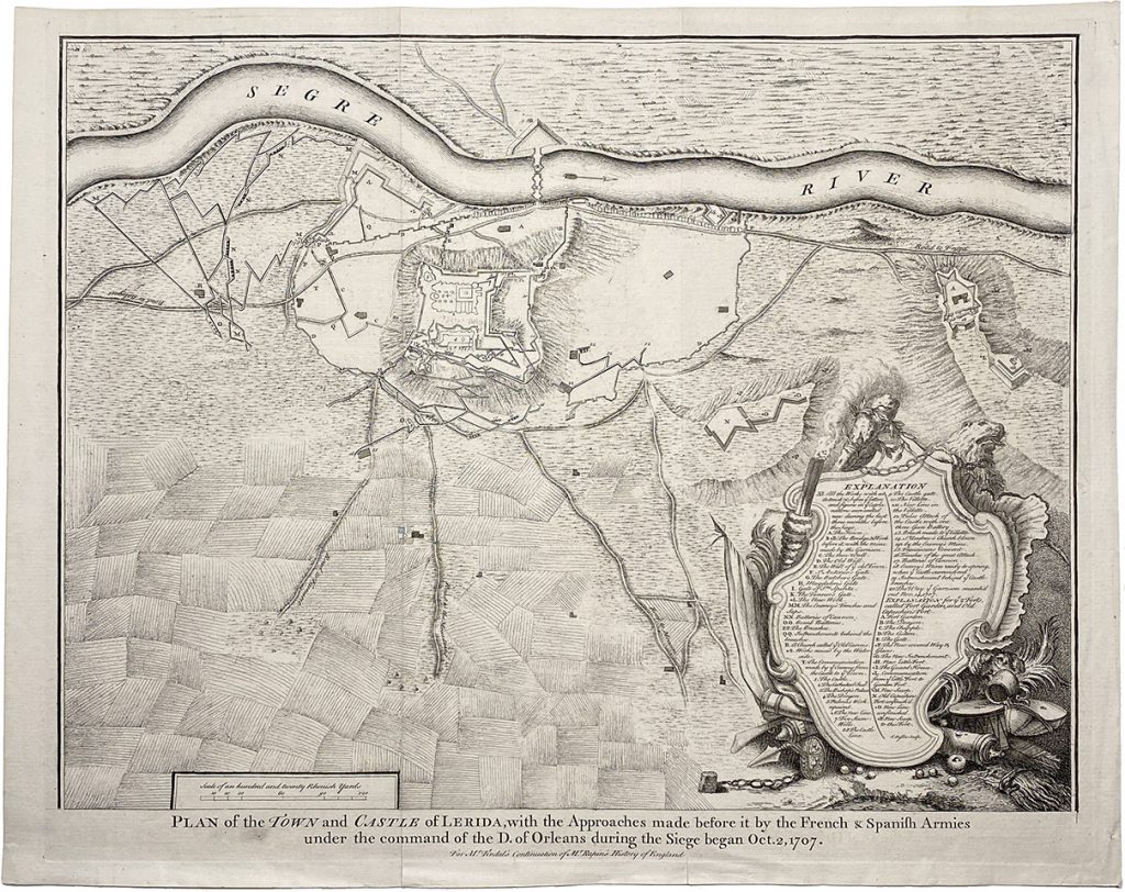 Mapa antiguo de Lérida España