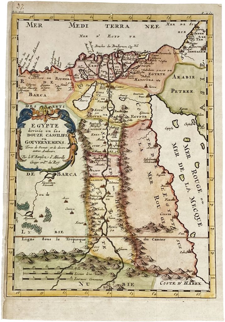 Mapa antiguo de Egipto