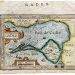 Mapa antiguo de Cádiz España