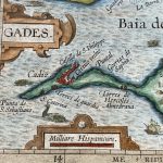 Mapa antiguo de Cádiz España