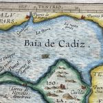 Mapa antiguo de Cádiz España