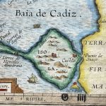 Mapa antiguo de Cádiz España