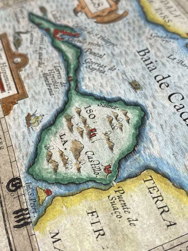 Mapa antiguo de Cádiz España