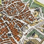 Mapa antiguo de Madrid España