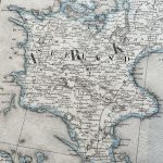 Mapa antiguo de dinamarca y suecia