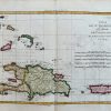 Mapa antiguo de Isla de Santo Domingo y Puerto Rico