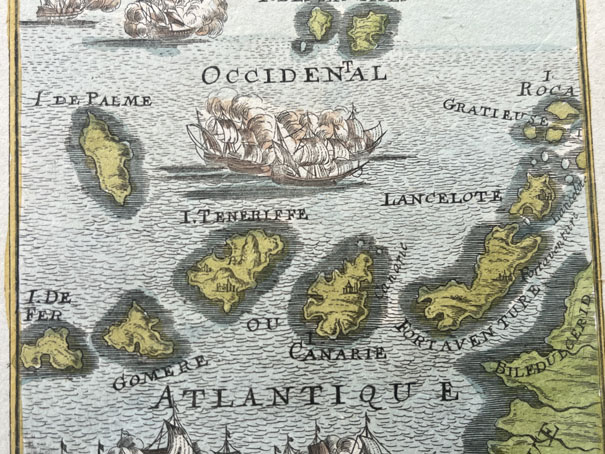 Mapa antiguo de Islas Canarias España