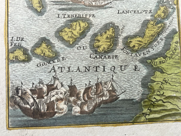 Mapa antiguo de Islas Canarias España