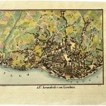 Mapa antiguo de Lisboa Portugal