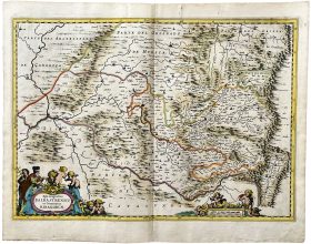Mapa antiguo de España Barbastro