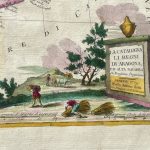 Mapa antiguo de Aragón, Cataluña y Navarra