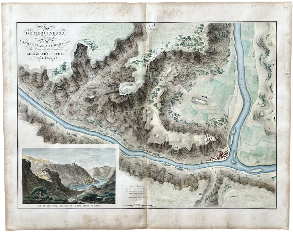 Mapa antiguo de Mequinenza España