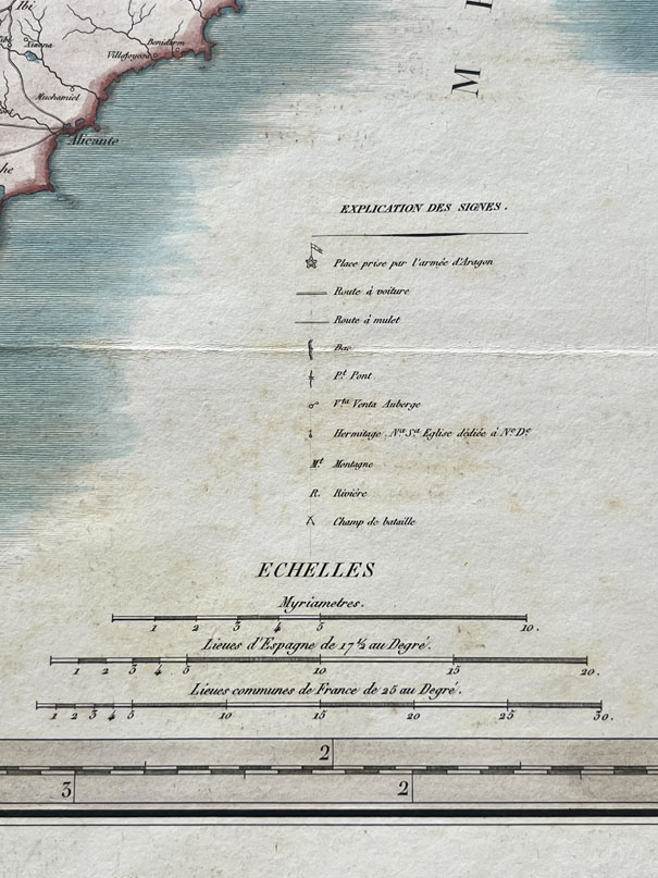 Mapa antiguo de España Aragón