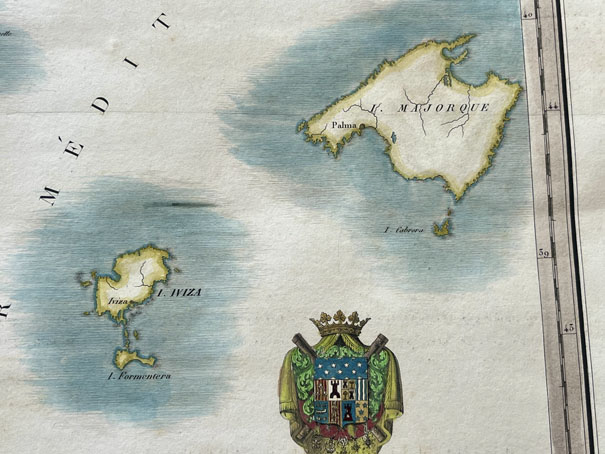 Mapa antiguo de España Aragón