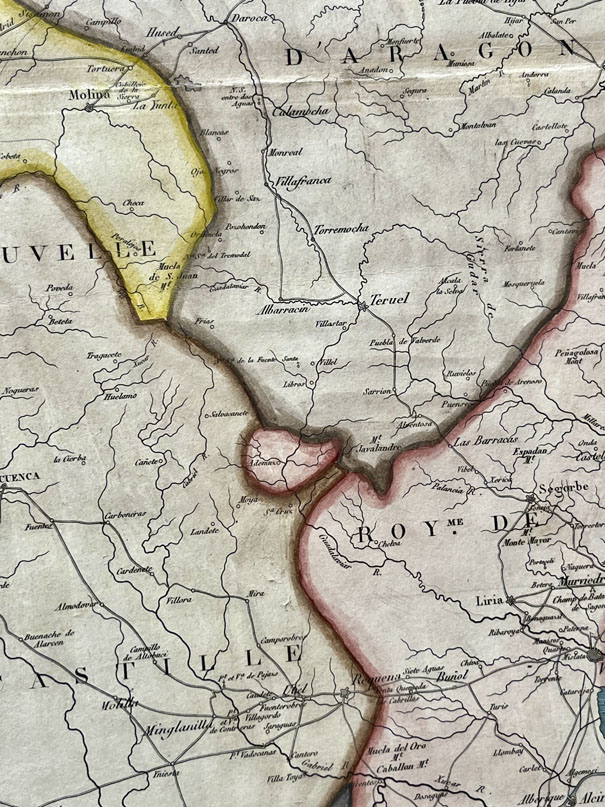 Mapa antiguo de España Aragón