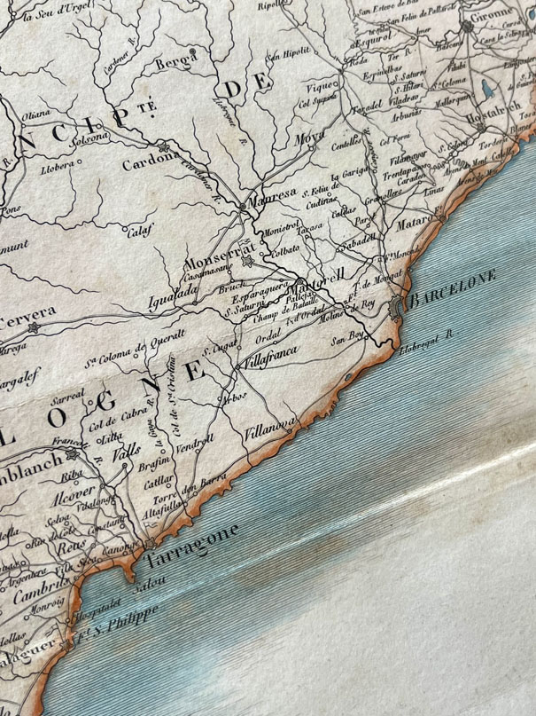 Mapa antiguo de España Aragón