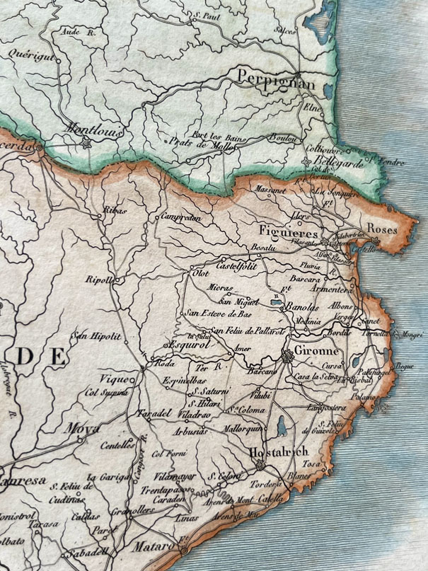 Mapa antiguo de España Aragón