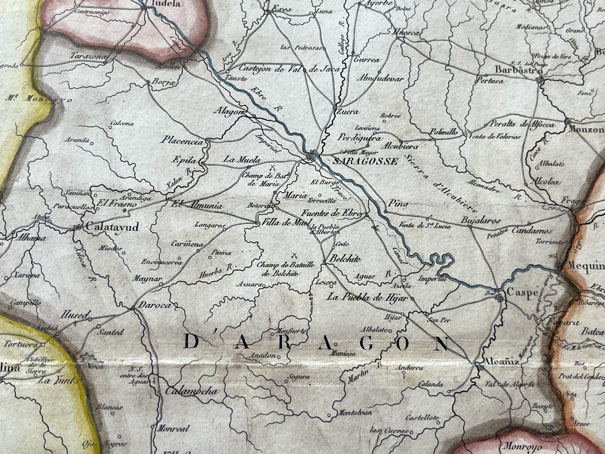 Mapa antiguo de España Aragón