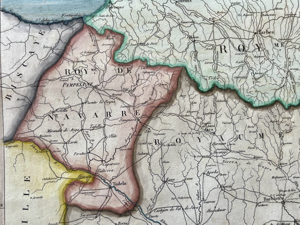 Mapa antiguo de España Aragón