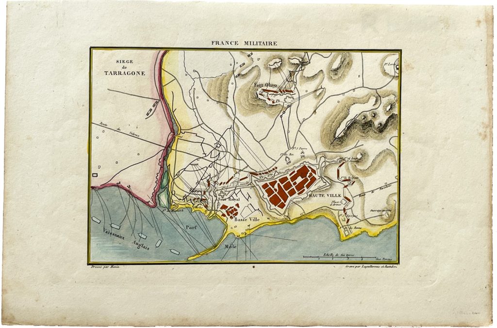 Mapa antiguo de España Tarragona