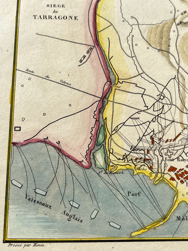 Mapa antiguo de España Tarragona